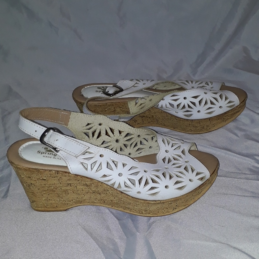 Spring Step White Shoes Made In Italy - Picture 3 of 7